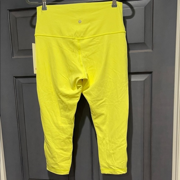 Lululemon Align HR Crop 21 “ Bright Yellow Women’s 12 NWT - Picture 5 of 9